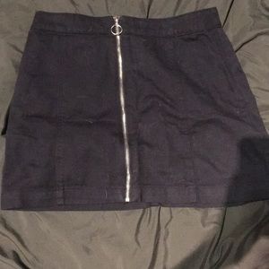 H&M Black Denim Skirt